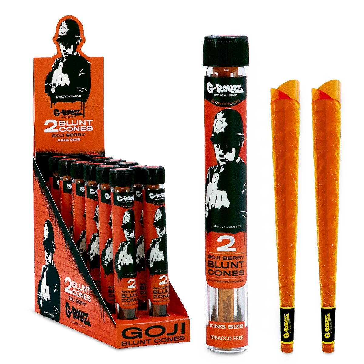 G-Rollz | Banksy&#39;s Graffiti - 2x Pre-rolled Goji Berry Blunts