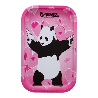 G-Rollz | Banksy's Graffiti 'Panda Gunnin' Medium Tray 17.5 x 27.5cm