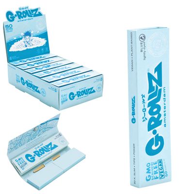 G-Rollz | Lightly Dyed Blue - 50 KS Slim Papers + Tips