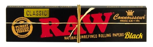 RAW Classic BLACK Connoisseur, KS Slim Papers &amp; Filter