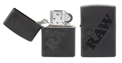 ZIPPO Feuerzeug, "RAW - Black Logo"