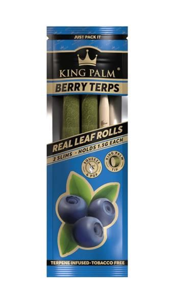 King Palm Terpene Infused Real Leaf SLIM Rolls &quot;Berry Terps&quot;