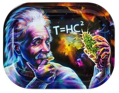 V-Syndicate Rolling Tray Dreh- Tablett, Metall, 18x14x1cm, MINI "Einstein T=HC2"