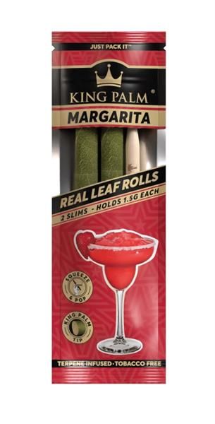 King Palm Terpene Infused Real Leaf SLIM Rolls &quot;Margarita&quot;