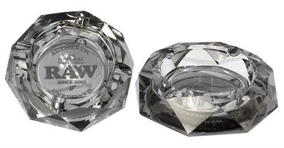 RAW Kristallglas Aschenbecher, ø ca. 11,5cm, Darkside RAW Kristallglas Aschenbecher, ø ca. 11,5cm, Darkside