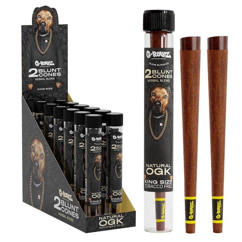 G-Rollz | &#39;The Dog&#39; Terpene Infused Herbal Blunt Cones &#39;Natural OGK&#39;