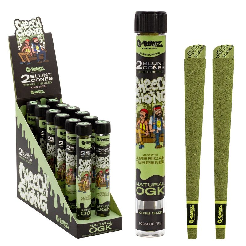 G-Rollz | Cheech &amp; Chong(TM) 2x Terpene Infused Blunt Cones &#39;Natural OGK&#39;