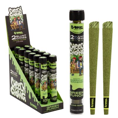 G-Rollz | Cheech &amp; Chong(TM) 2x Terpene Infused Blunt Cones 'Green Punch'