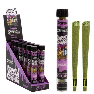 G-Rollz | Cheech &amp; Chong(TM) 2x Terpene Infused Blunt Cones &#39;Blackberry OGK&#39;