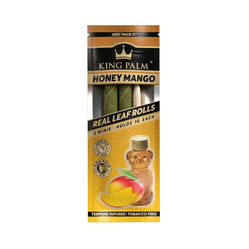 King Palm Terpene Infused Real Leaf MINI Rolls &quot;Honey Mango&quot;