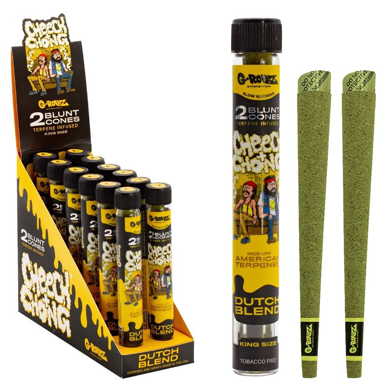 G-Rollz | Cheech &amp; Chong(TM) 2x Terpene Infused Blunt Cones &#39;Dutch Blend&#39;