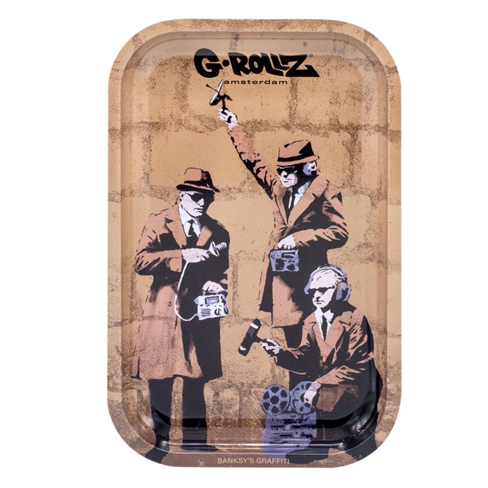 G-Rollz | Banksy&#39;s Graffiti &#39;Spy Booth&#39; Medium Tray 17.5 x 27.5 cm