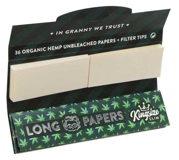 Grannys Organic Long King Size SLIM Zigarettenpapier &amp; Filtertips