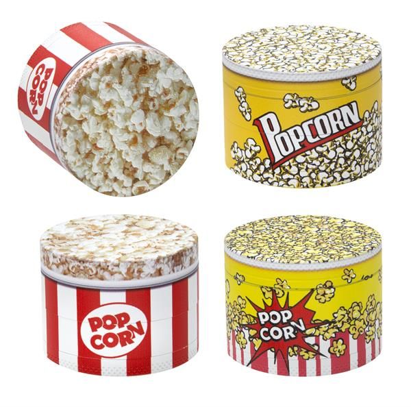 Mühle/Grinder/Pollinator, 4-part, ø 50mm &quot;3D Popcorn Design&quot;