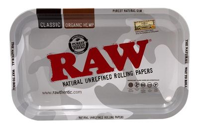 RAW Dreh-Tablett - Rolling Tray, SMALL "RAW Urban Camouflage"