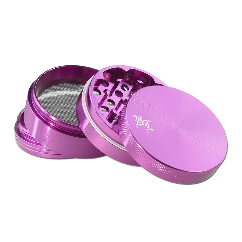 Black Leaf Aluminium-Grinder 4-tlg. mit Magnet - lila
