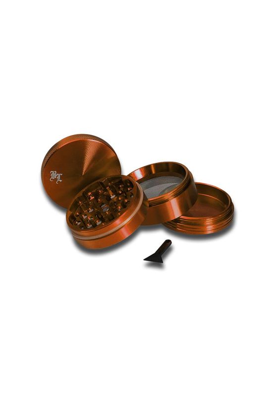 Black Leaf Aluminium-Grinder 4-tlg. mit Magnet - orange
