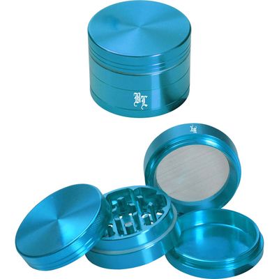 Black Leaf Aluminium-Grinder 4-tlg. mit Magnet - hellblau