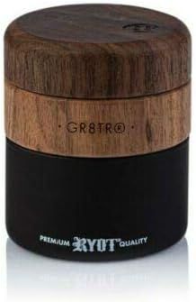 RYOT GR8TR Walnuss Grinder mit Glasgefäß schwarz