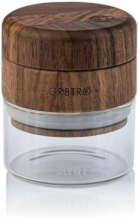 RYOT GR8TR Walnuss Grinder mit Glasgefäß klar