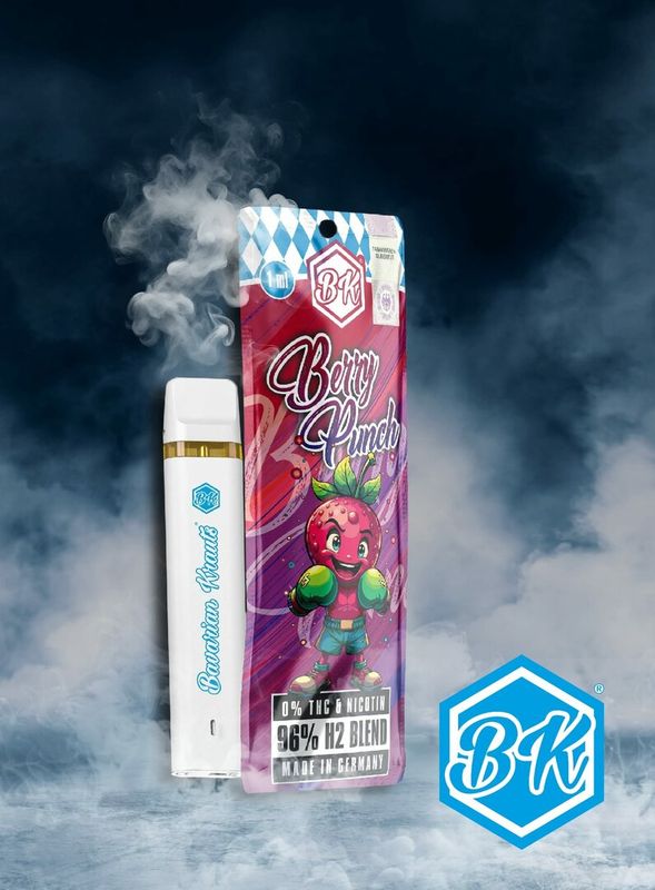 H2 SUPERIOR BLEND 96% BK VAPES BERRY PUNCH 1ML