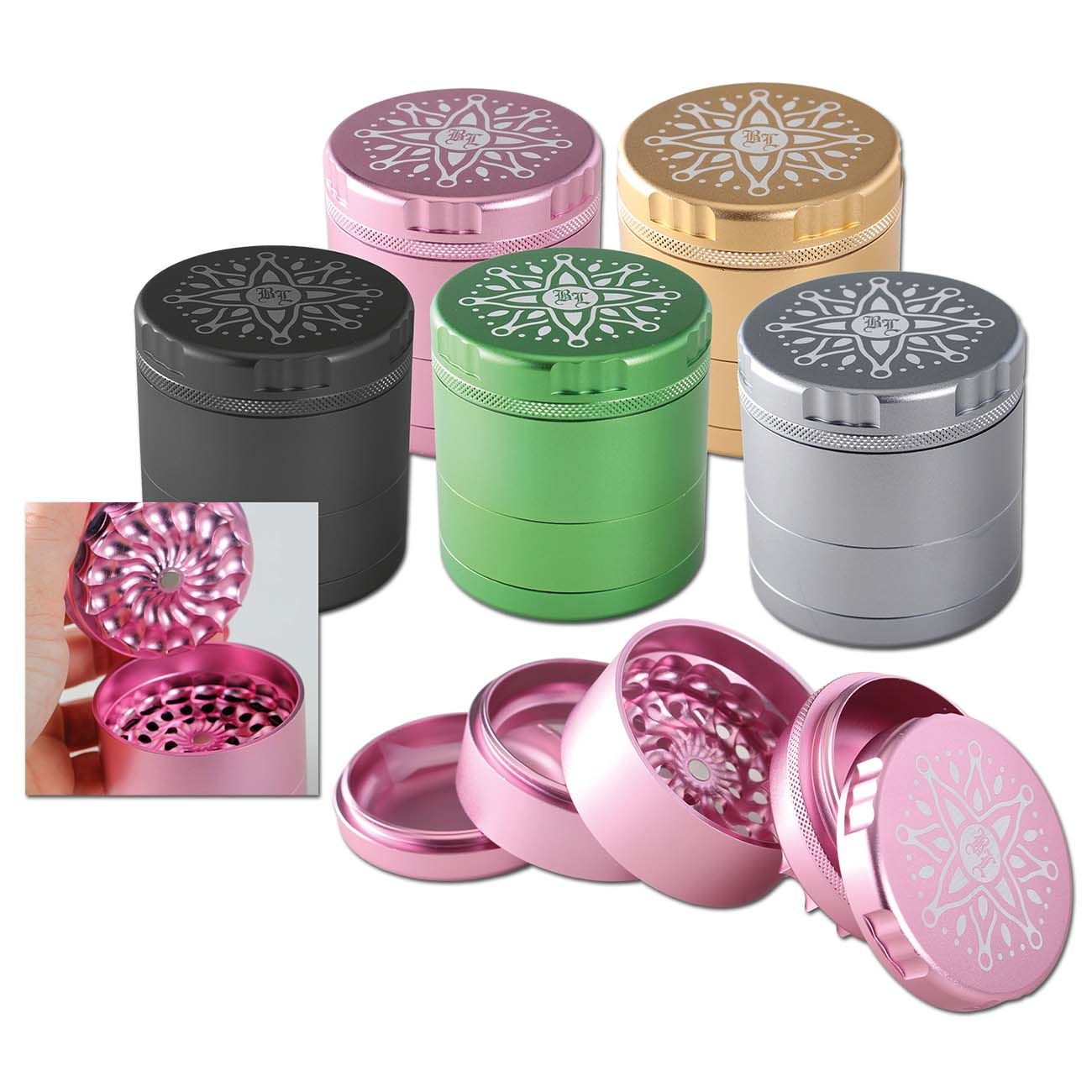 Black Leaf CNC-Blumen-Grinder 5-tlg. Grün