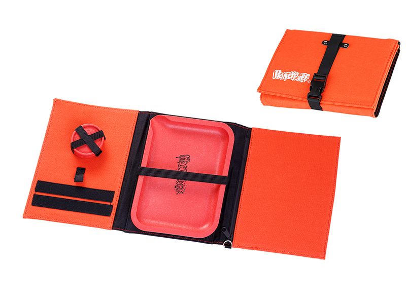 Grinder-Set &quot;Rot&quot; ; H. 2,5cm, Ø 5,5cm - Grinder &amp; Tasche Set