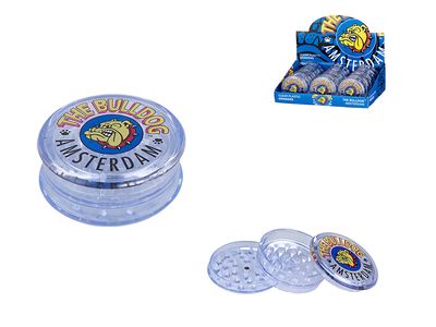 Grinder "Bulldog" 3-tlg. Ø 60mm, transparent Grinder "Bulldog" 3-tlg. Ø 60mm, transparent