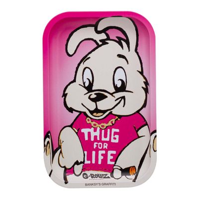 G-Rollz | Banksy&#39;s Graffiti &#39;Thug for Life&#39; Medium Tray 17.5 x 27.5 cm