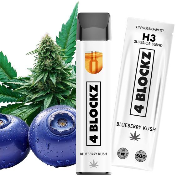 4 BLOCKZ Vape | H3 Superior Blend 96% | Blueberry Kush🫐🌿