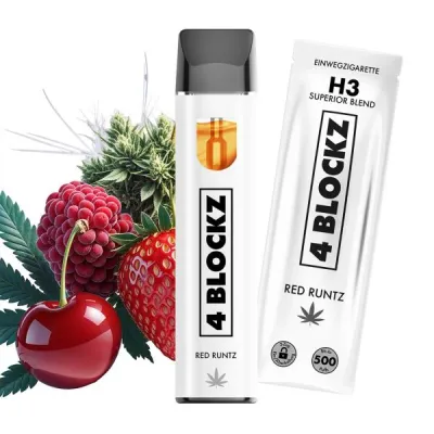 4 BLOCKZ Vape | H3 Superior Blend 96% | Red Runtz🍒🍭