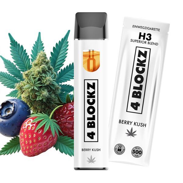 4 BLOCKZ Vape | H3 Superior Blend 96% | Berry Kush🍇