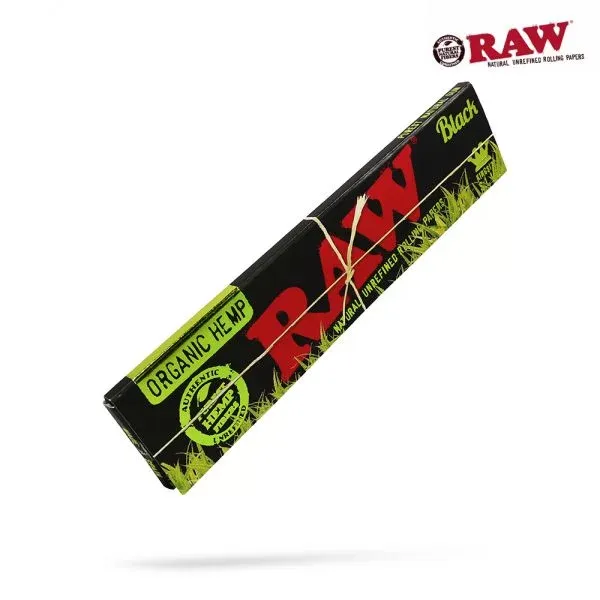 RAW BLACK Green Organic Hemp K.S. Slim Papier, 100% ungebleicht