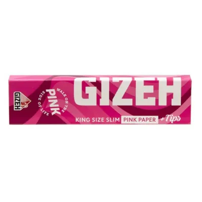 Gizeh Kingsize Slim PINK Extra Fine + Tips