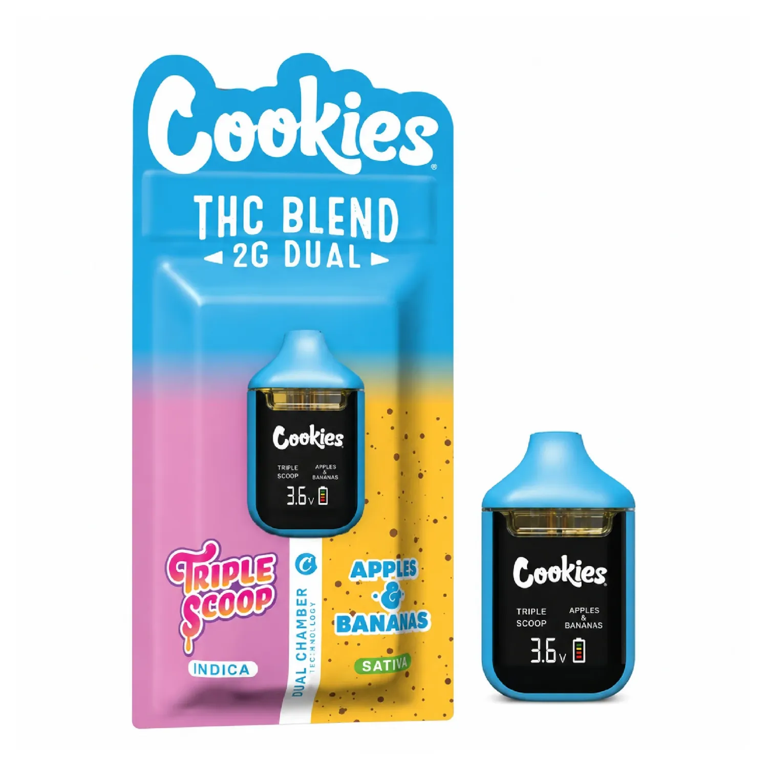 Cookies® - Dual Chamber Signature Blend - Triple Scoop / Apples &amp; Bananas