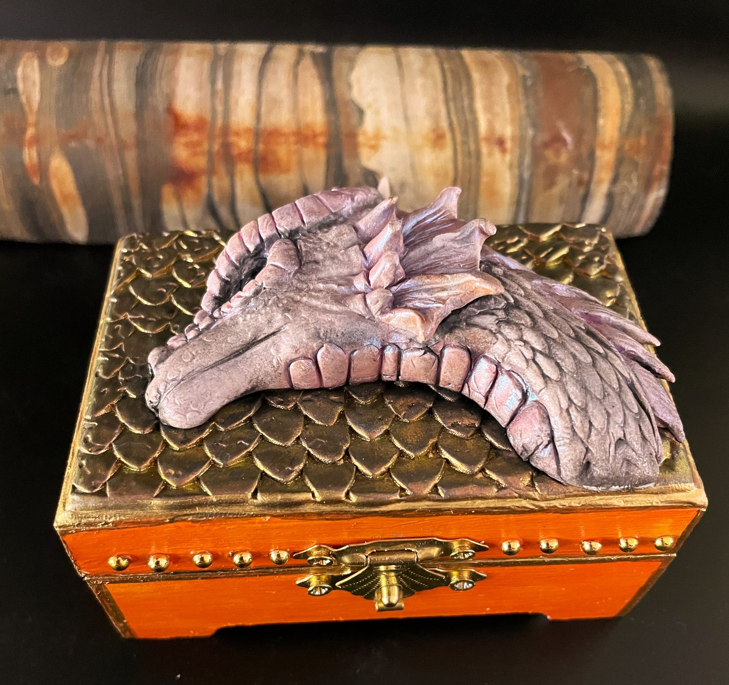 Dragon Head Trinket Box - Orange