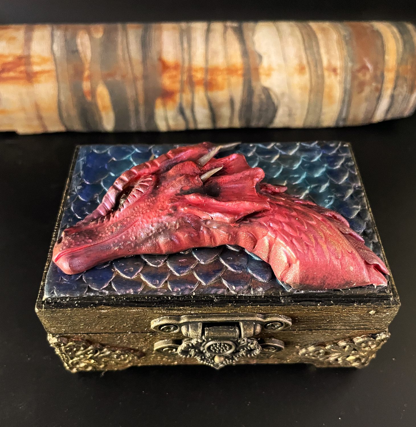 Dragon Head Trinket Box - Red Dragon