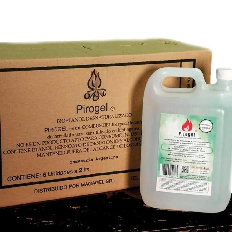 Bioetanol Pirogel para Chimeneas, Estufas y Biohogares | Pack 12 Litros