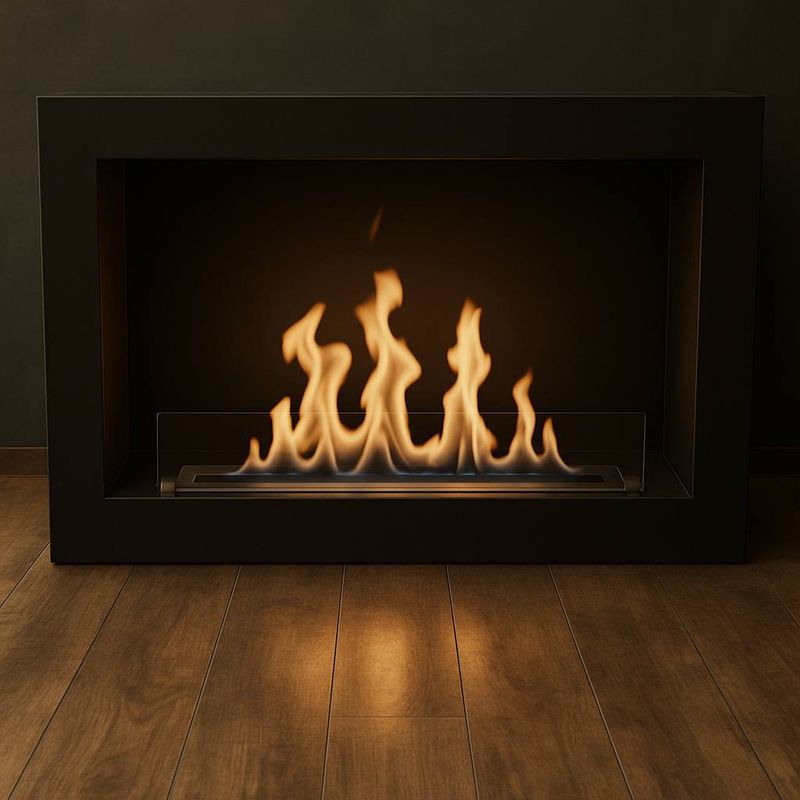 Chimenea a Bioetanol de Pie Osli con Vidrio Protector | Ecofuegos