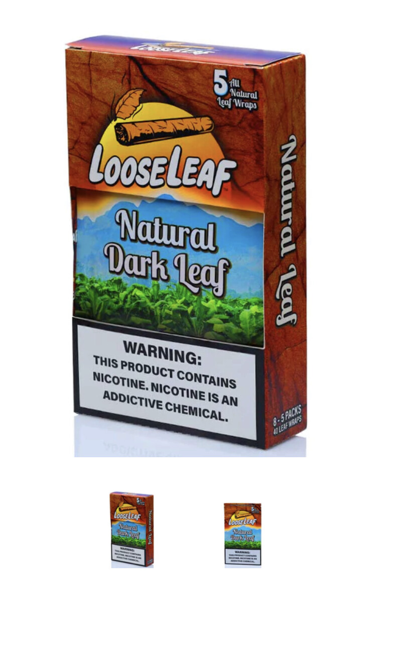 Loose Leaf - Natural Dark Leaf -40 leaf wraps
