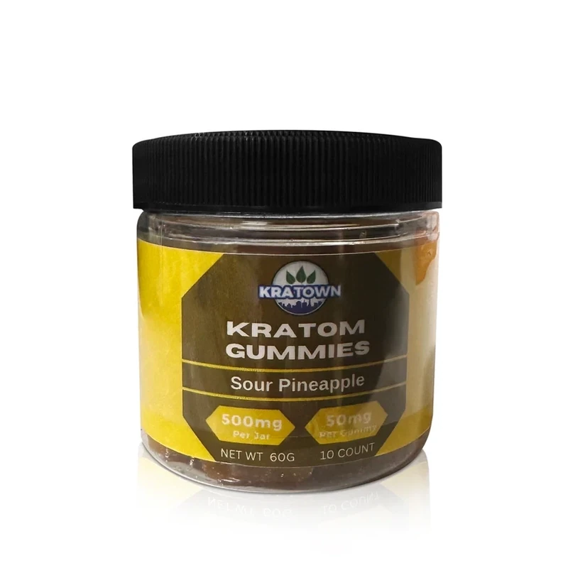 Kratown Kratom Gummies - Sour Pineapple- 50MG