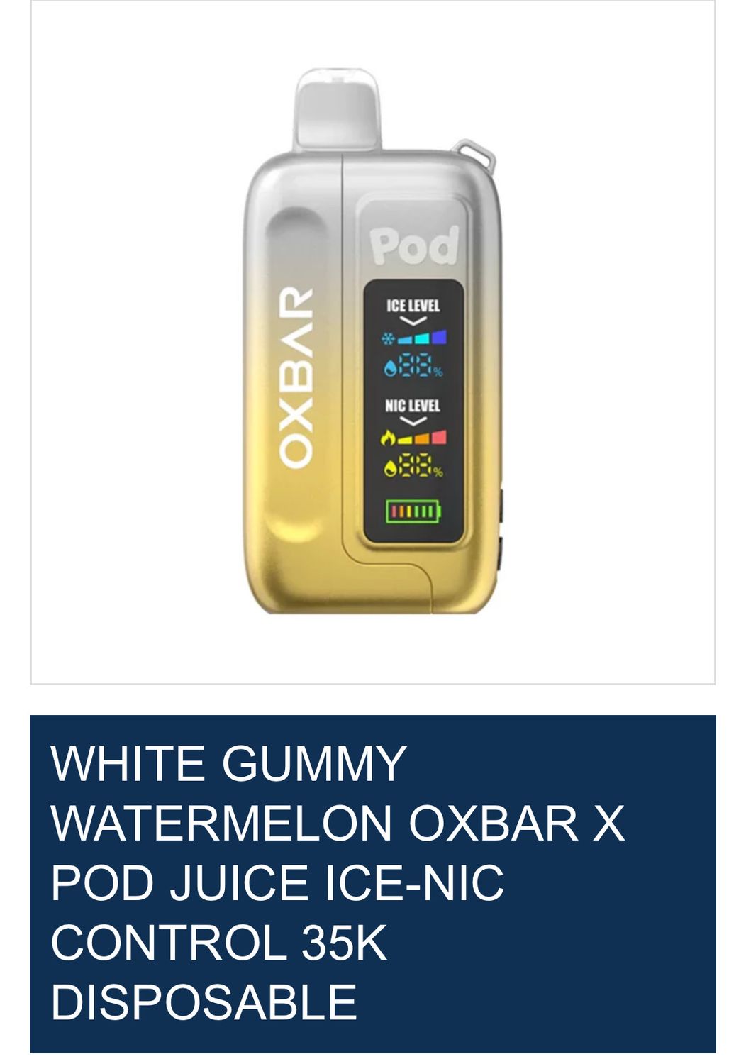 OXBAR Ice Nic Control -White Gummy Watermelon