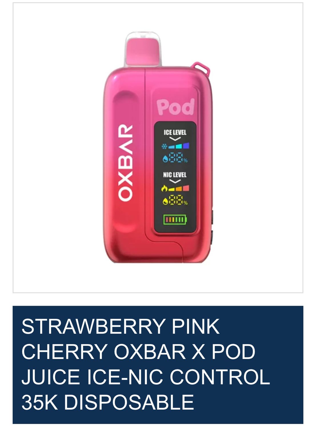 OXBAR Ice Nic Control - Strawberry Pink Cherry