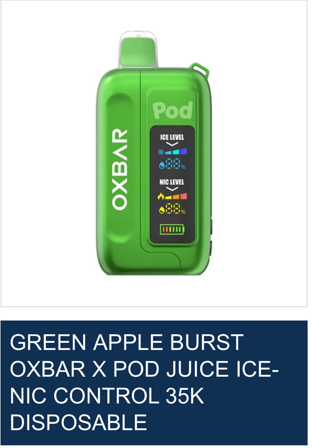 OXBAR Ice Nic Control - Green Apple Burst