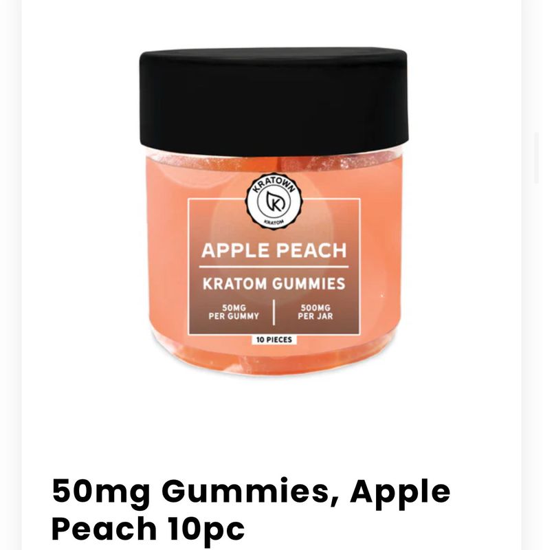 Kratown Kratom Gummies - Apple Peach 50 Mg