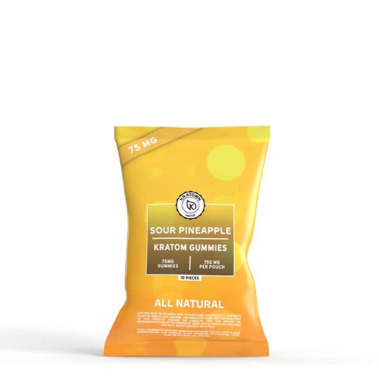 Kratown Kratom Gummies- Sour Pineapple -75 Mg