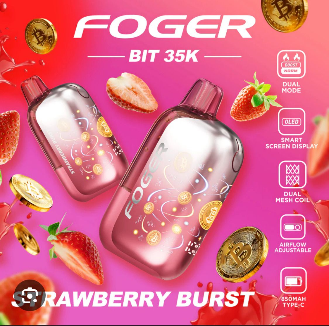 Foger Bit 35k -Strawberry Burst