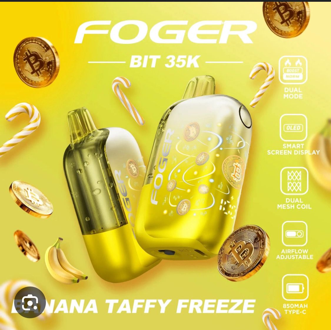 Foger Bit 35k Banana Taffy Freeze