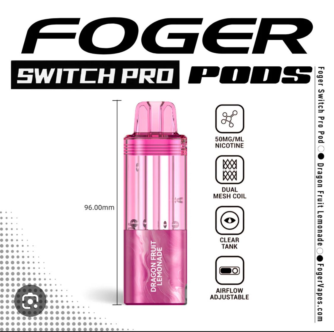 Foger Replacement Pod- Dragon Fruit Lemonade