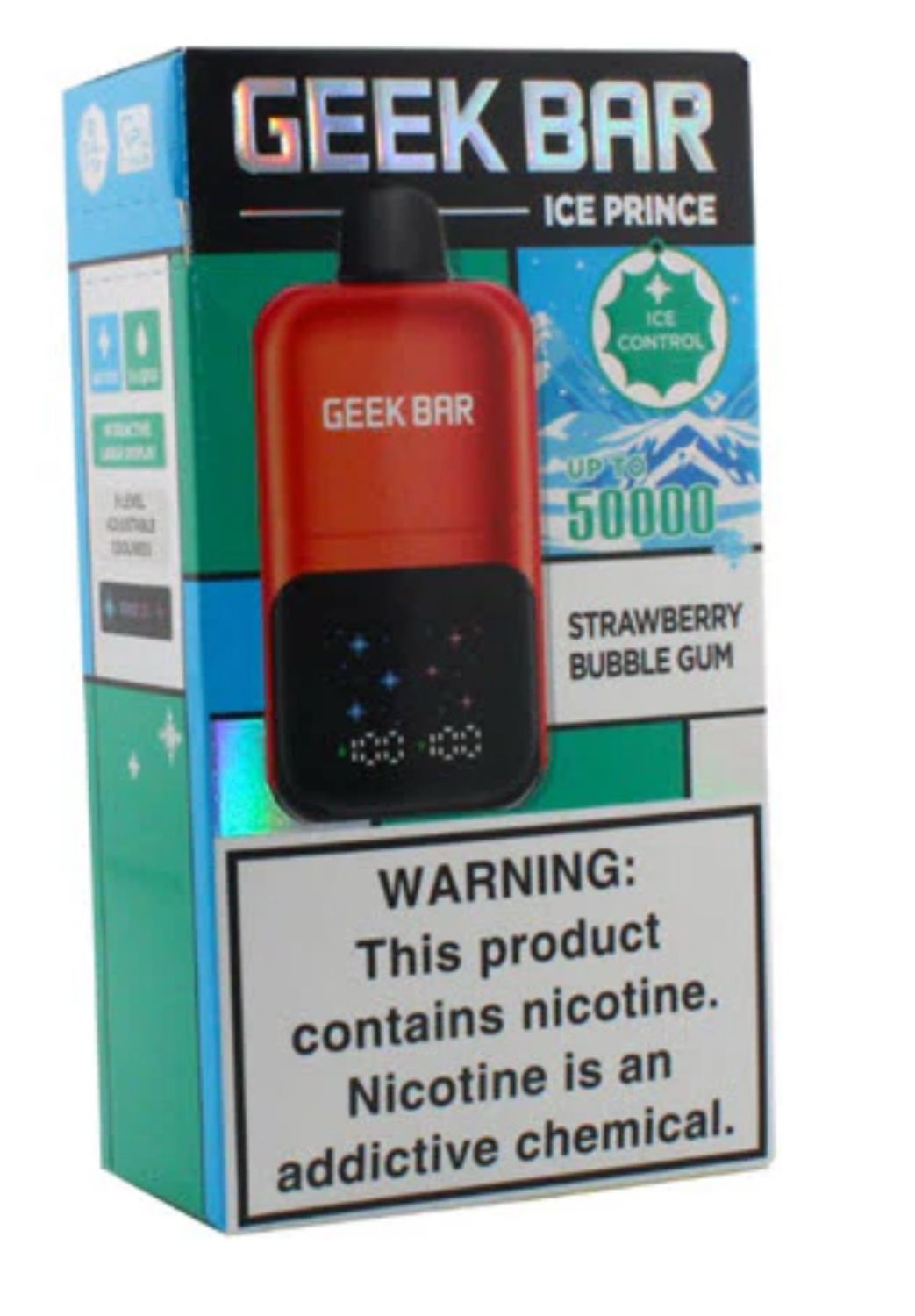 Geek Bar Ice Prince - Strawberry Bubble Gum